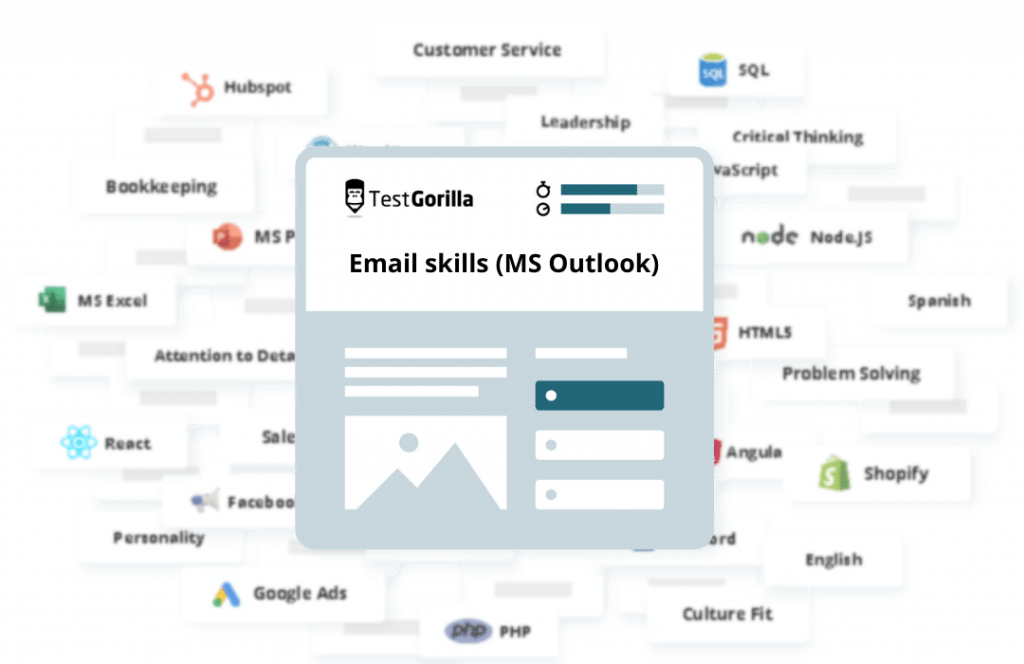 email skills test for MS outlook graphic