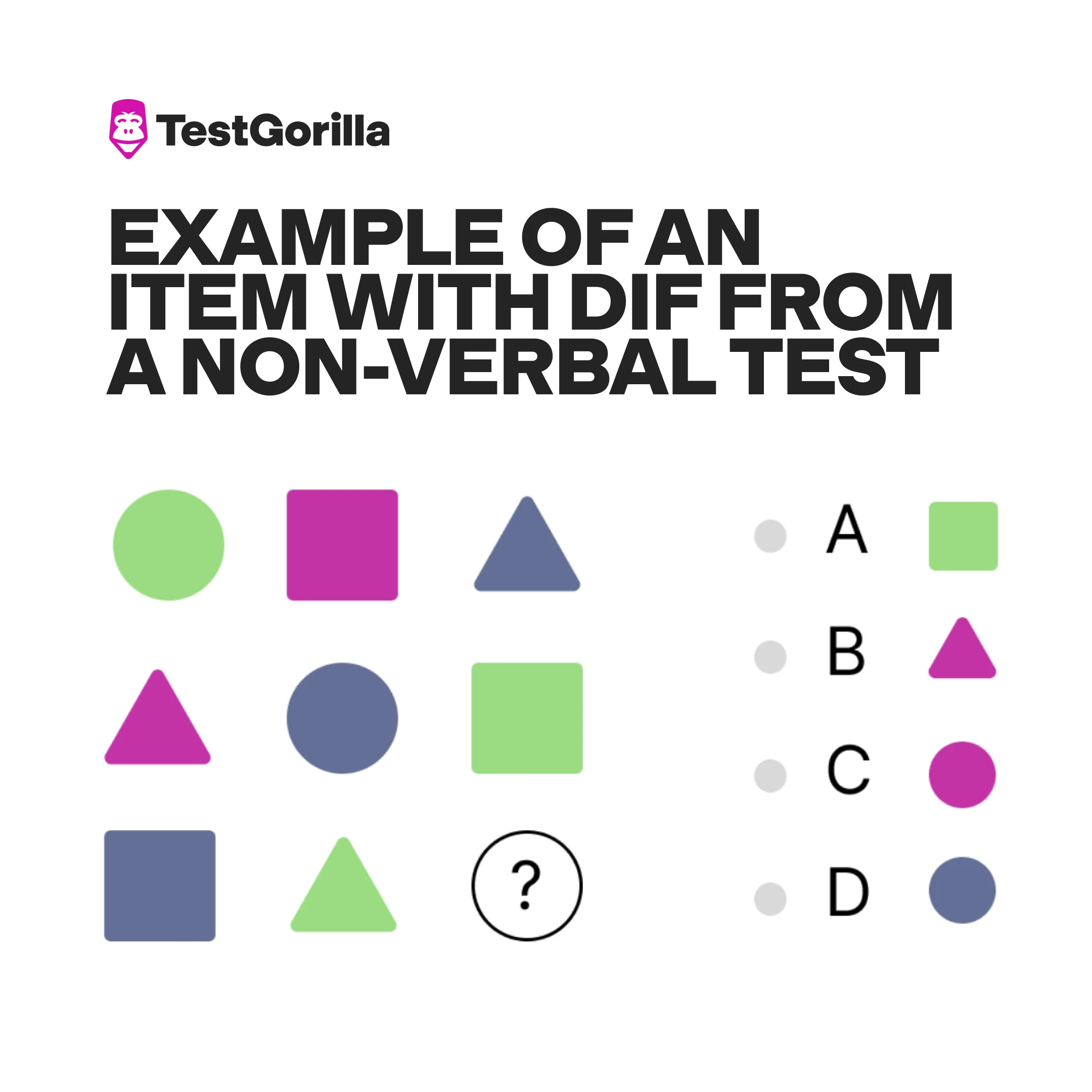  example of an item from a non-verbal test graphic