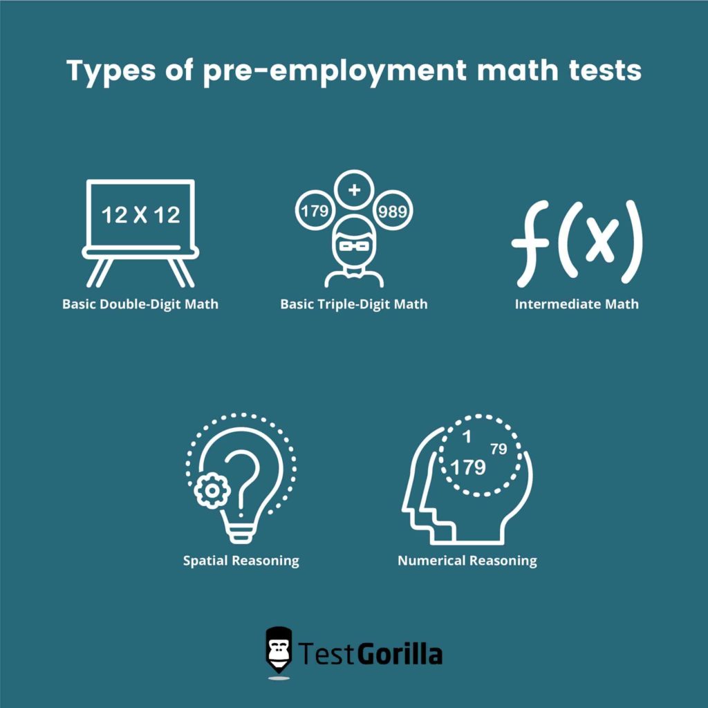 types de tests de mathématiques de pré-embauche