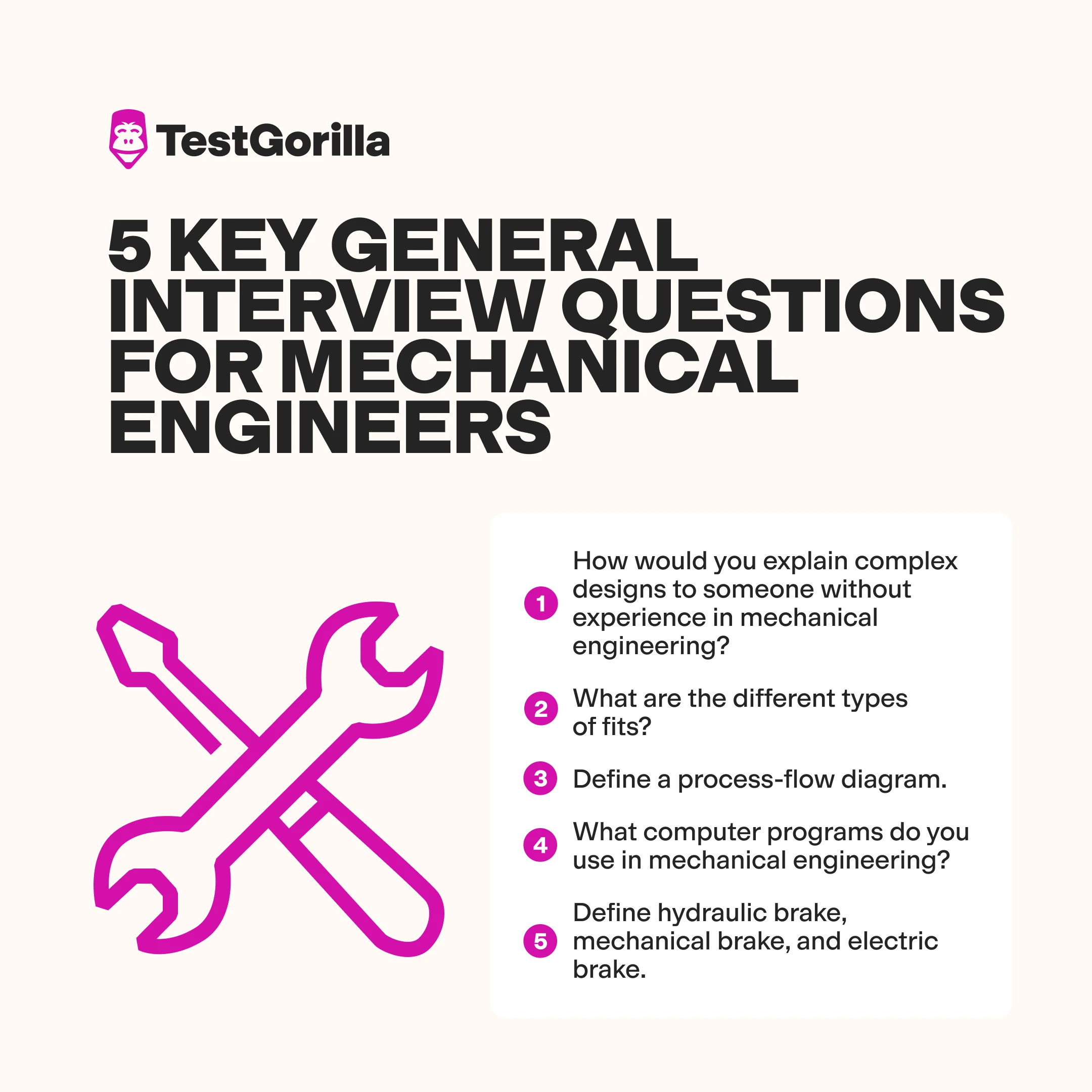 Five general interview questions for mechanical engineers