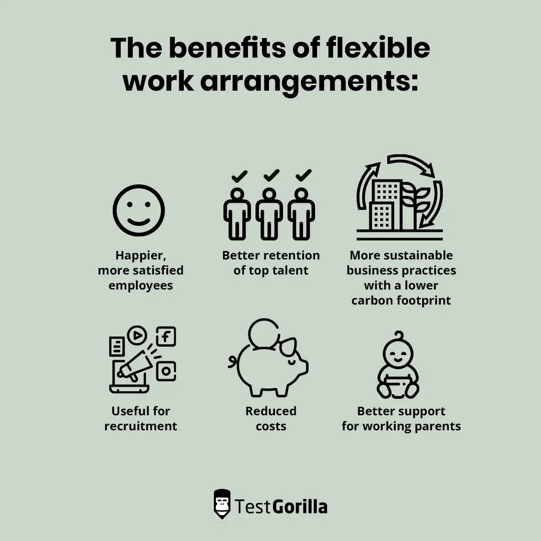 six benefits flexible work arrangements