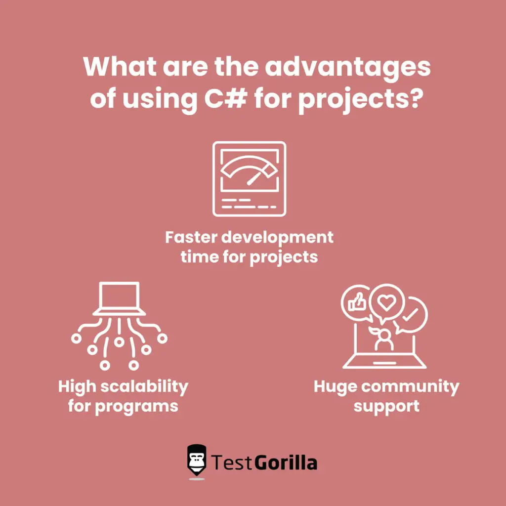 What are the advantages of using C# for projects?