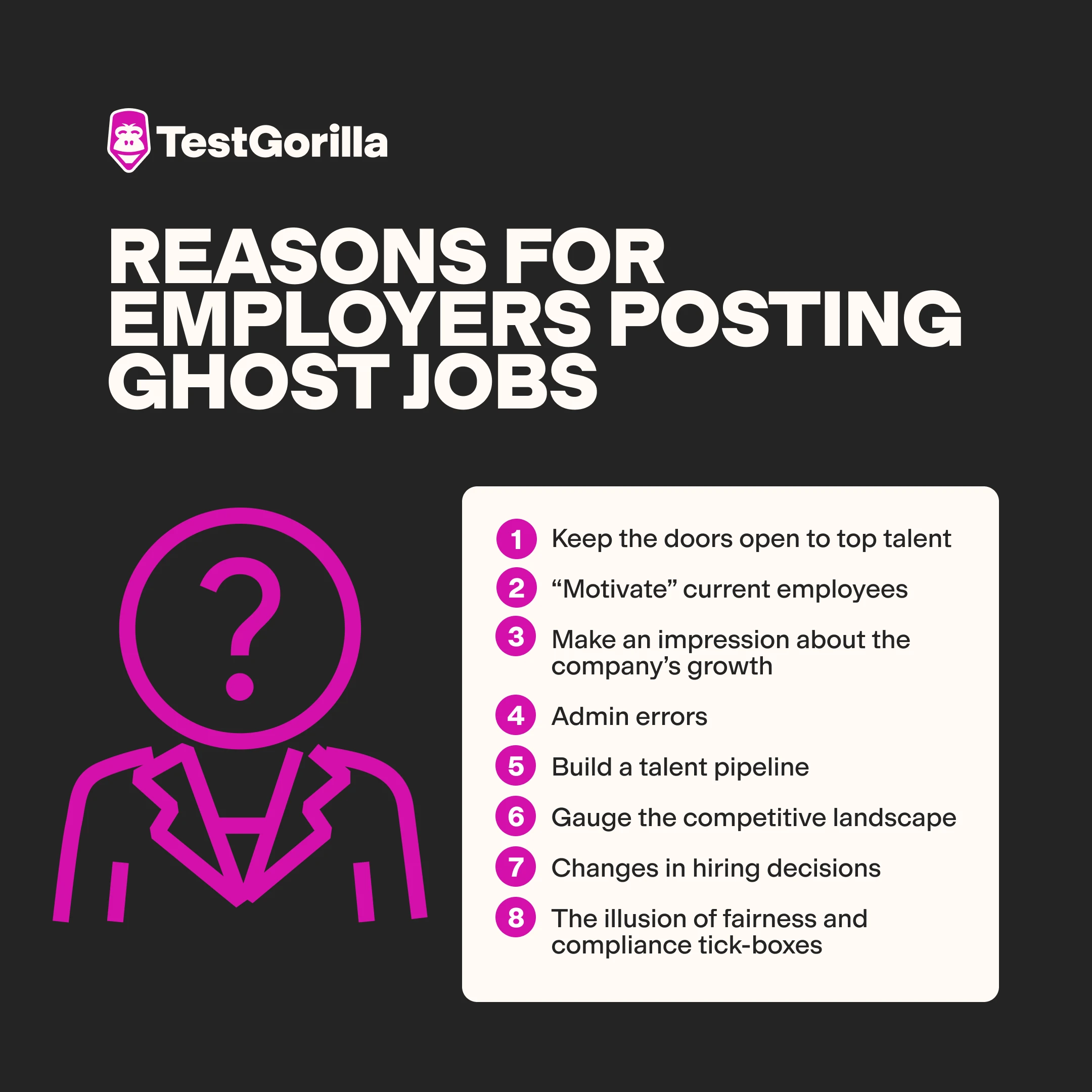 reasons for employers posting ghost jobs graphic