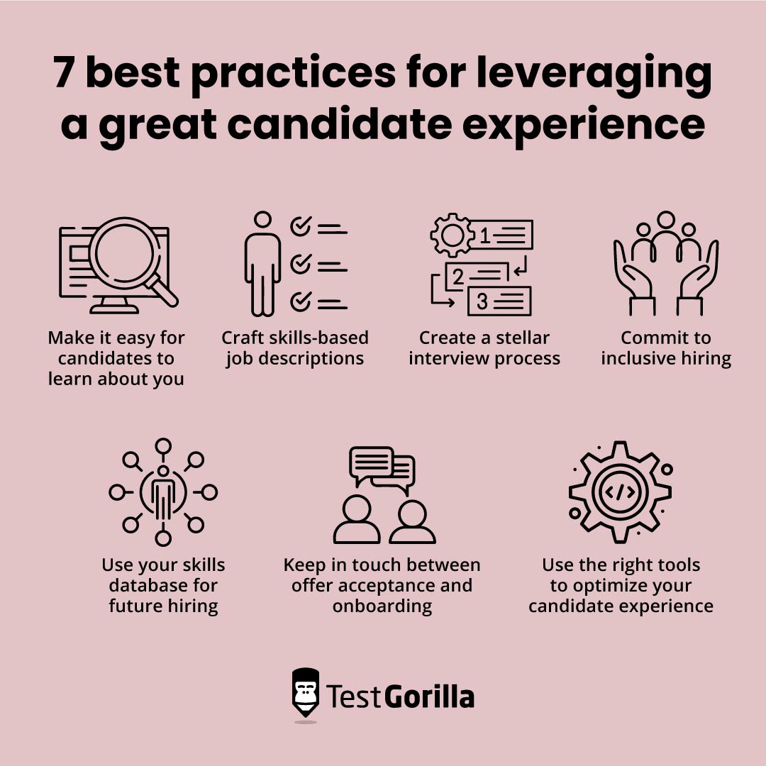 7 best practices for leveraging a great candidate experience graphic