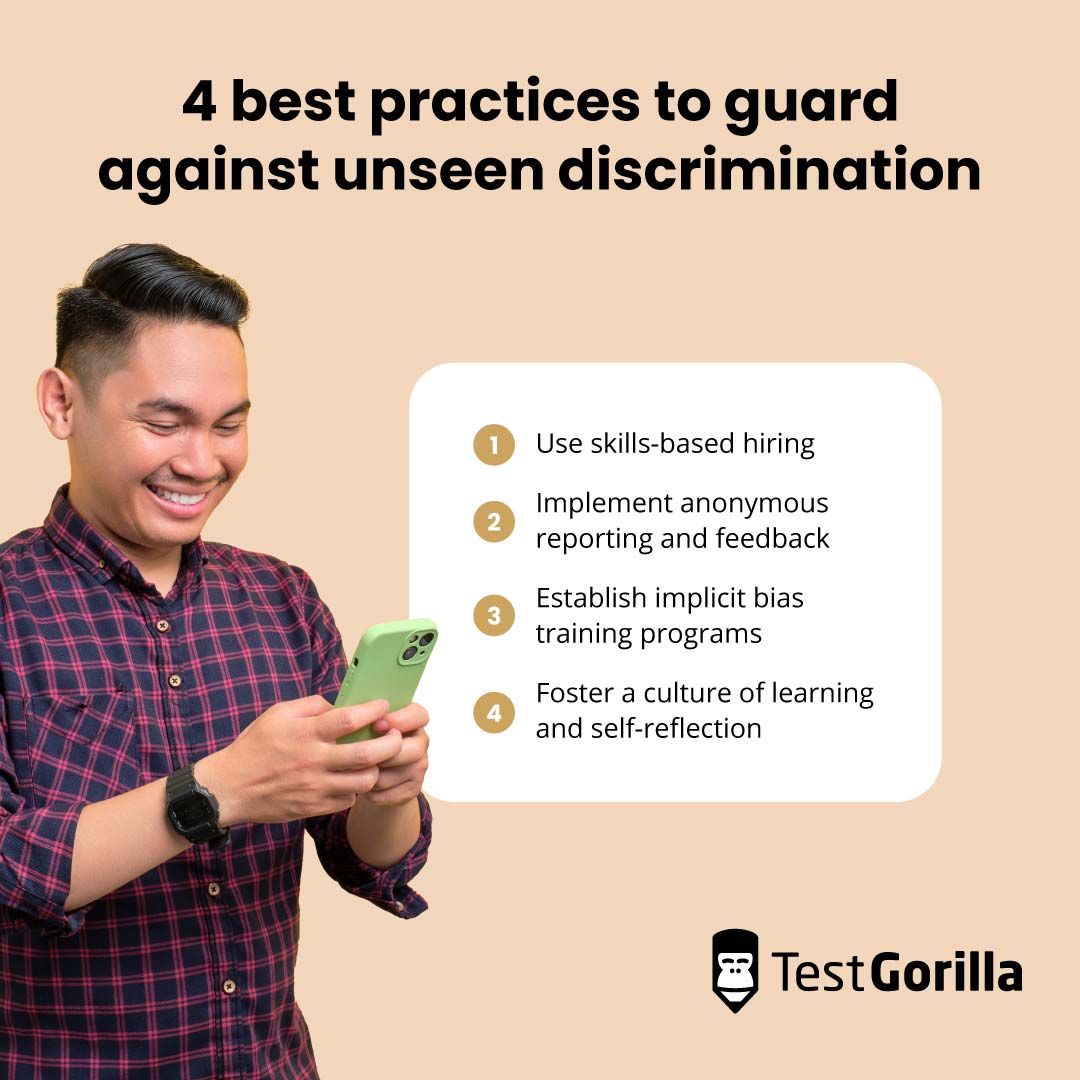 4 best practices to guard against unseen discrimination graphic
