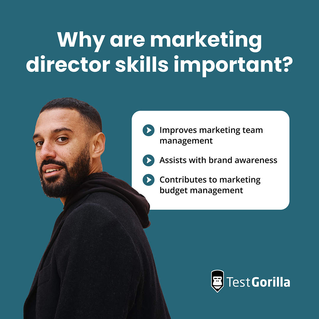 How to assess marketing director skills graphic