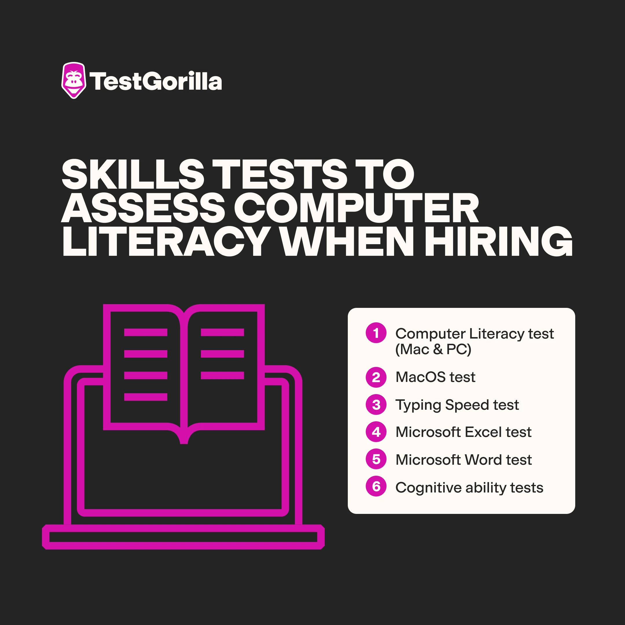 Skills tests to assess computer literacy when hiring graphic