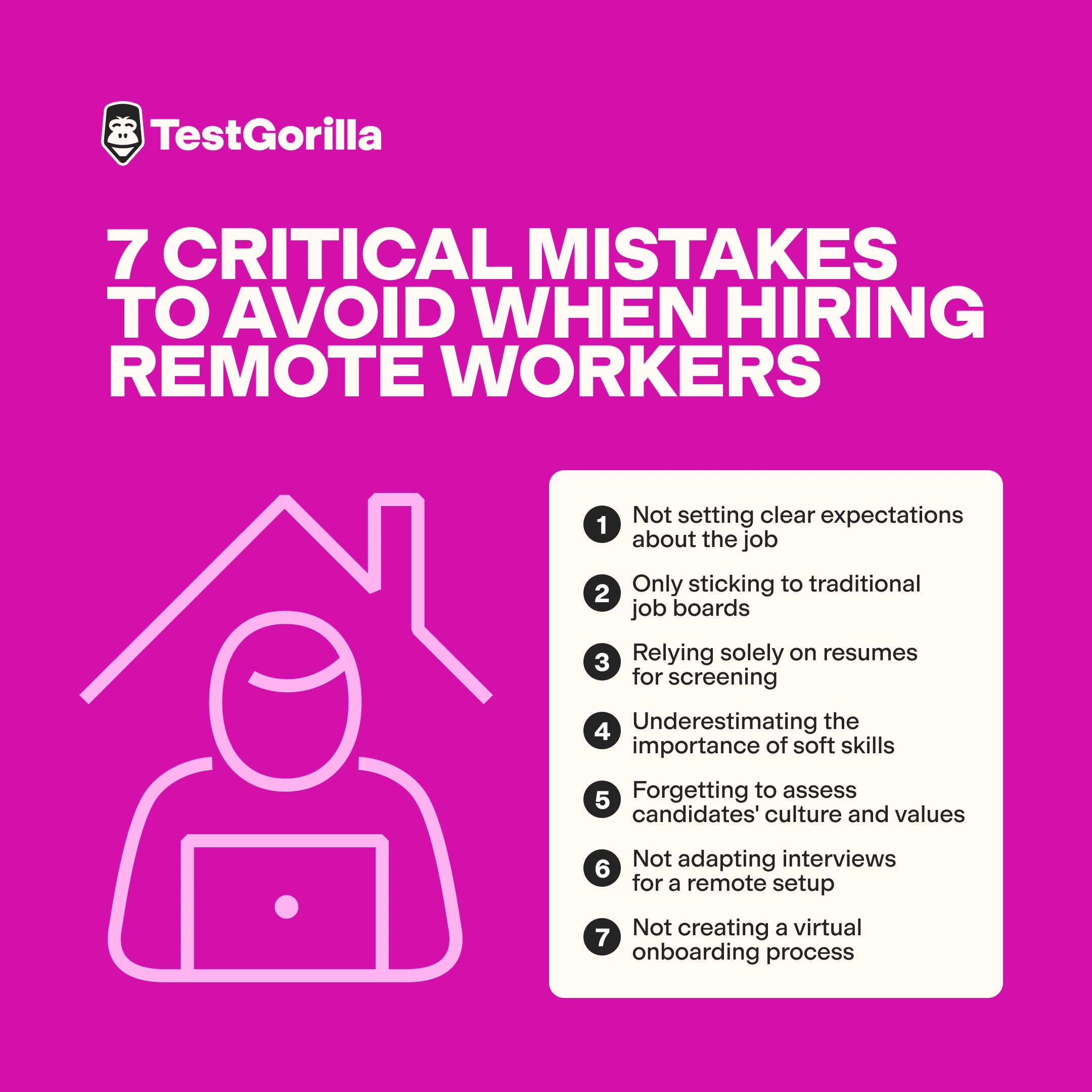 7 critical mistakes to avoid when hiring remote workers graphic