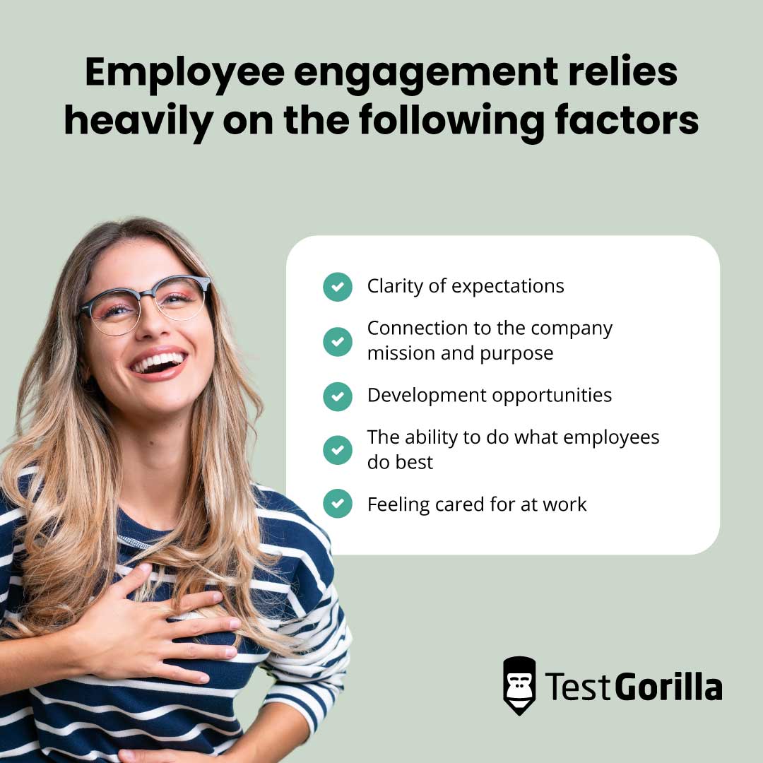 Employee engagement relies heavily on the following factors graphic
