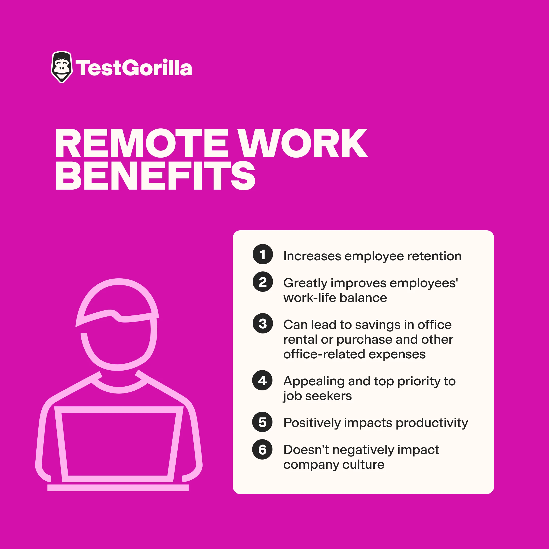 Remote work benefits graphic