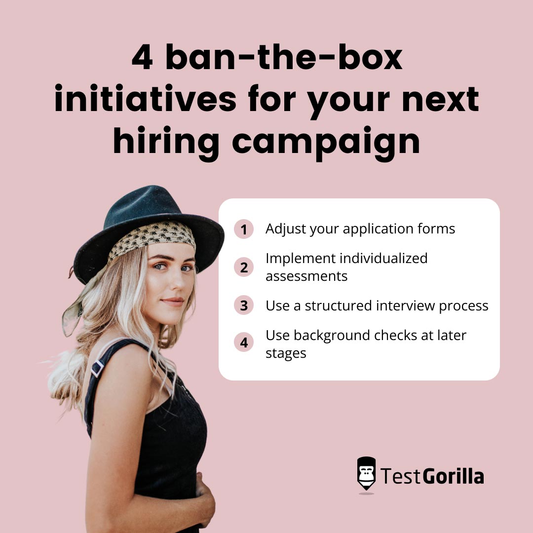 4 Ban the Box initiatives for your next hiring campaign graphic