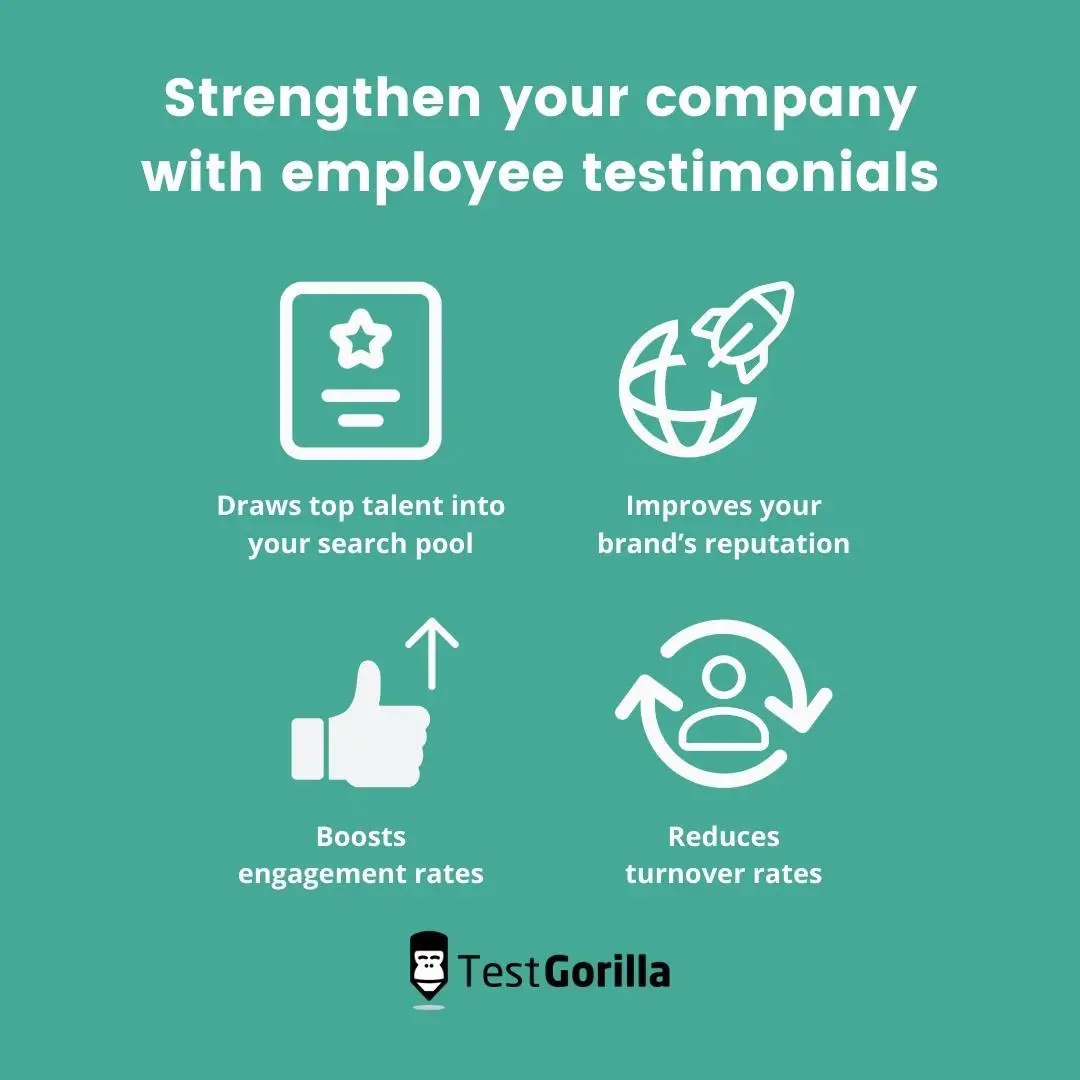Strengthen your company with employee testimonials