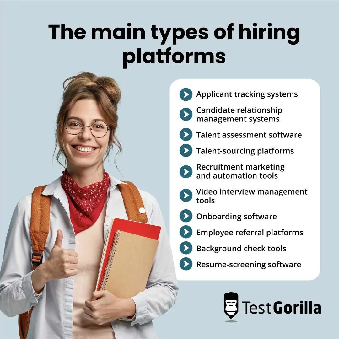 The main types of hiring platforms graphic