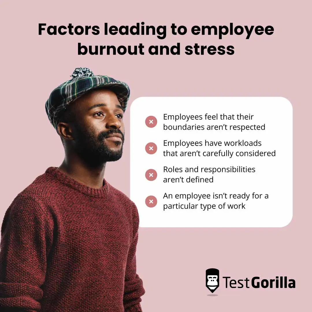 list of factors leading to employee burnout and stress