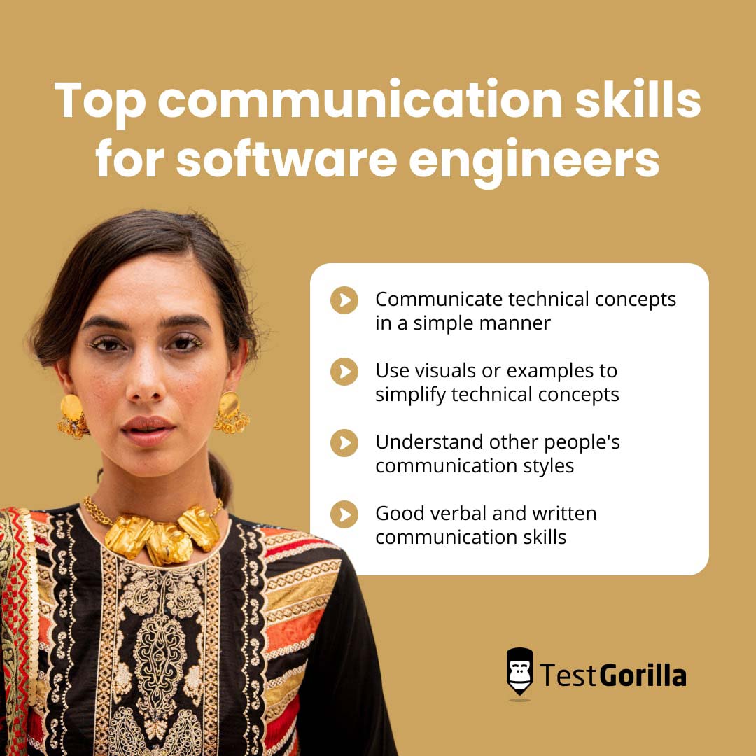 Top communication skills for software engineers graphic