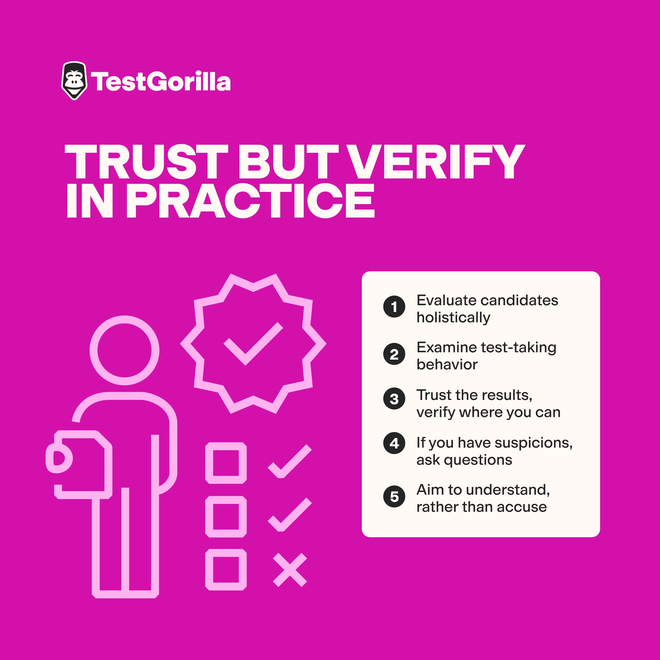 Trust but verify in practice graphic