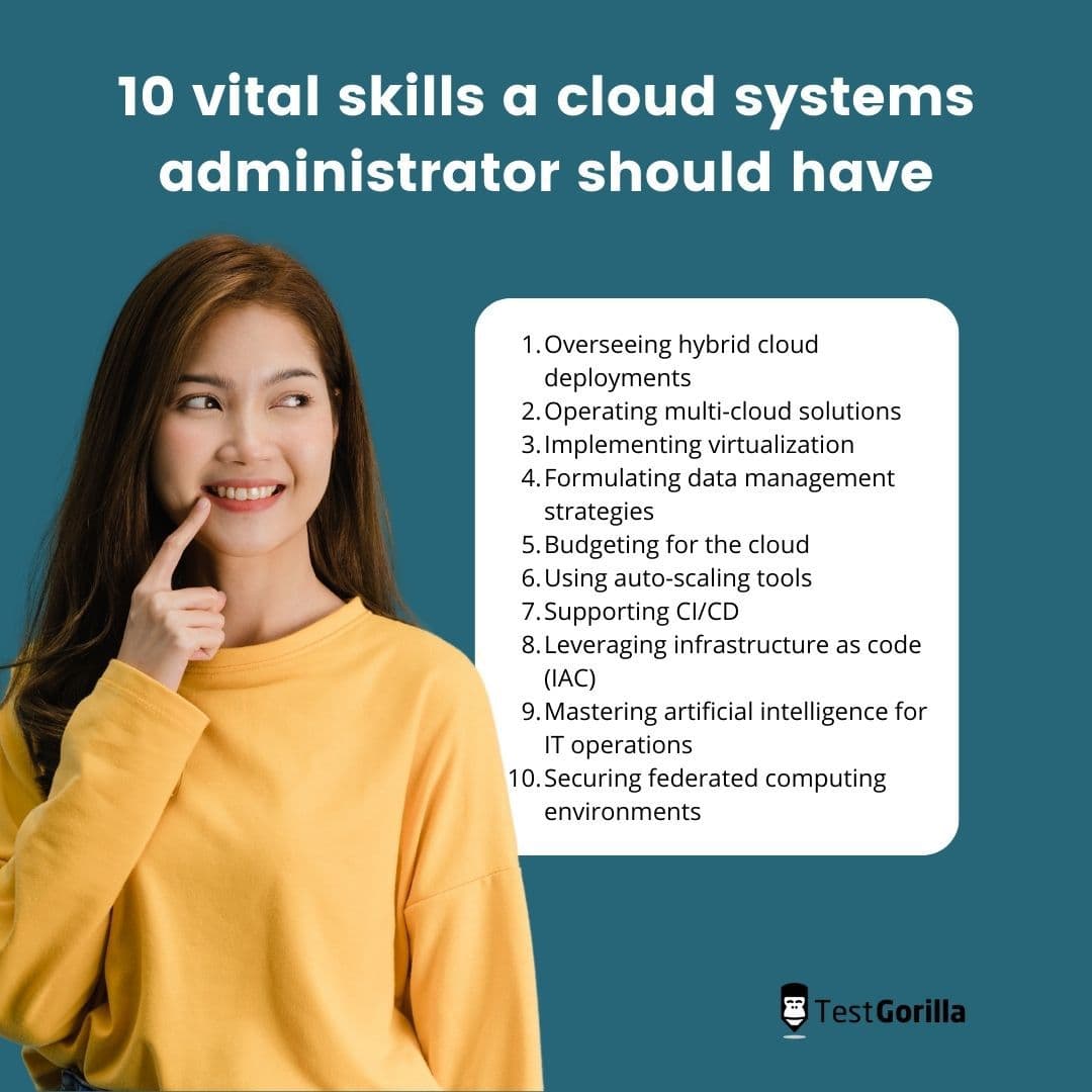 10 vital skills a cloud systems administrator should have
