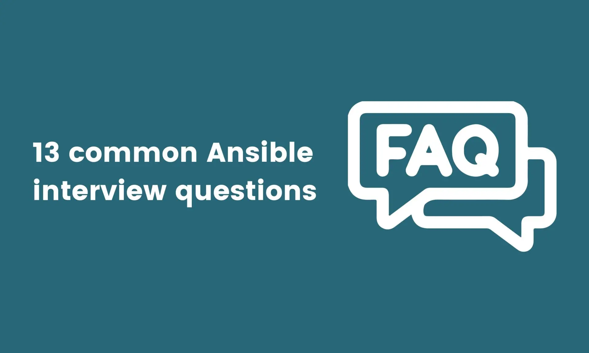 13 common Ansible interview questions