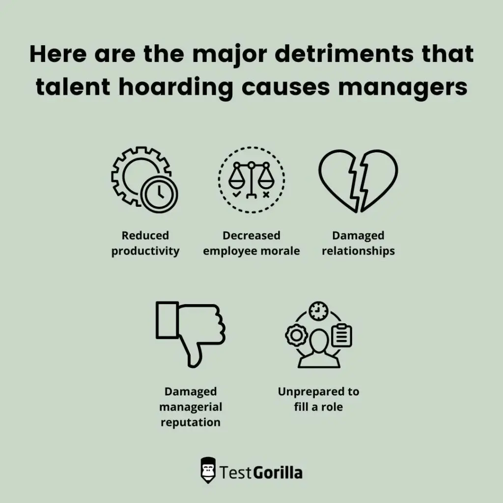 major detriments talent hoarding causes managers