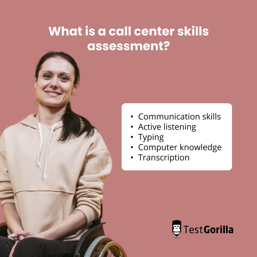 what is a call center skills assessment explanation graphic
