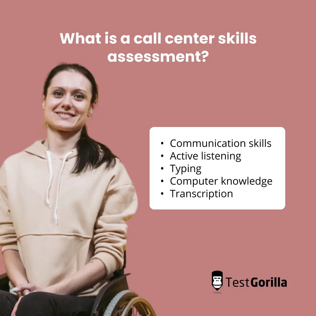 what is a call center skills assessment explanation graphic