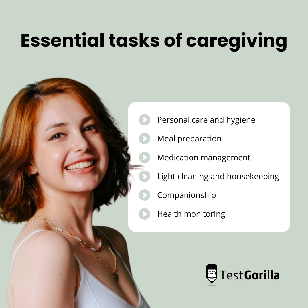Essential tasks of caregiving graphic