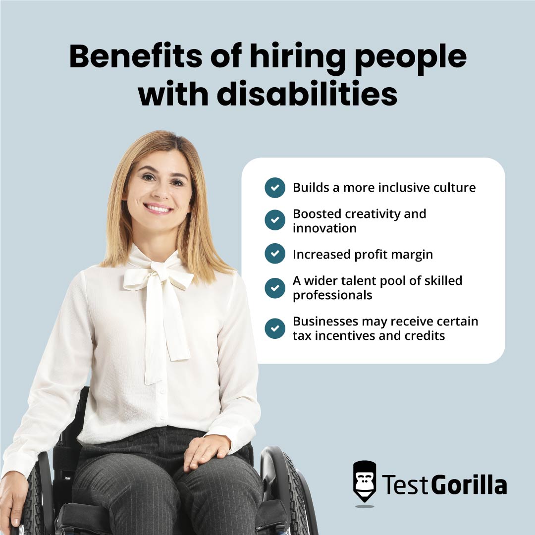 Benefits of hiring people with disabilities graphic