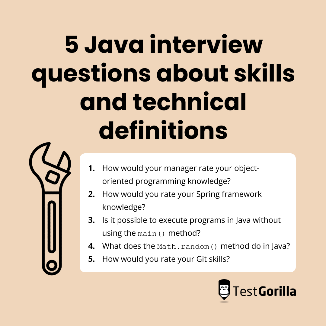 5 Java interview questions about skills and technical definitions Explanation