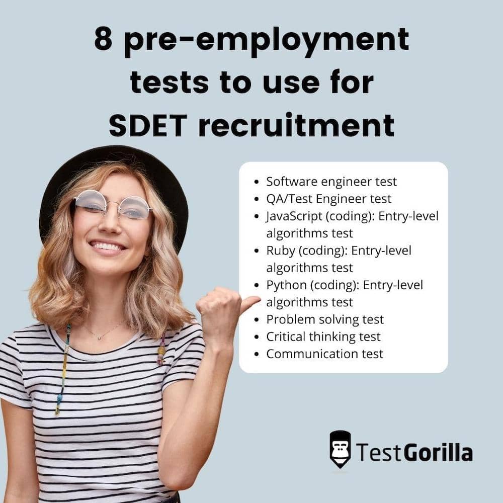 8 pre-employment tests to use for SDET recruitment