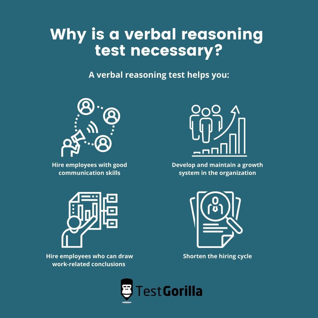 Why is a verbal reasoning test necessary?