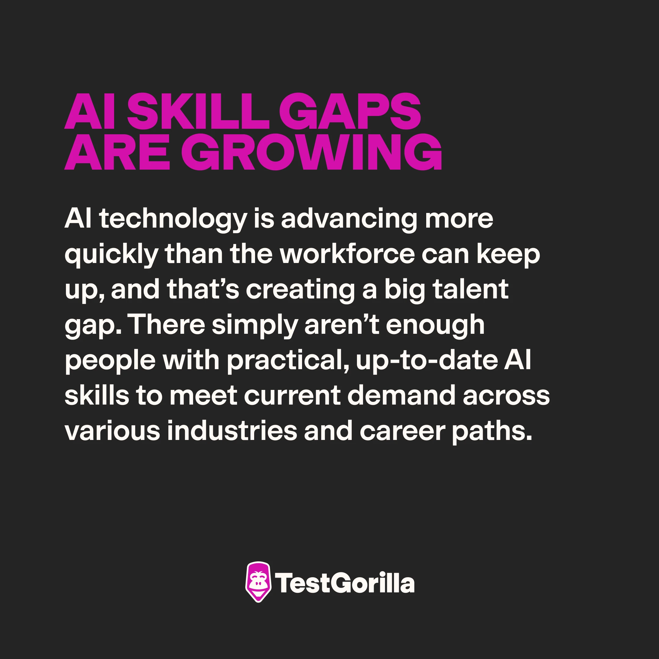 AI skill gaps are growing graphic
