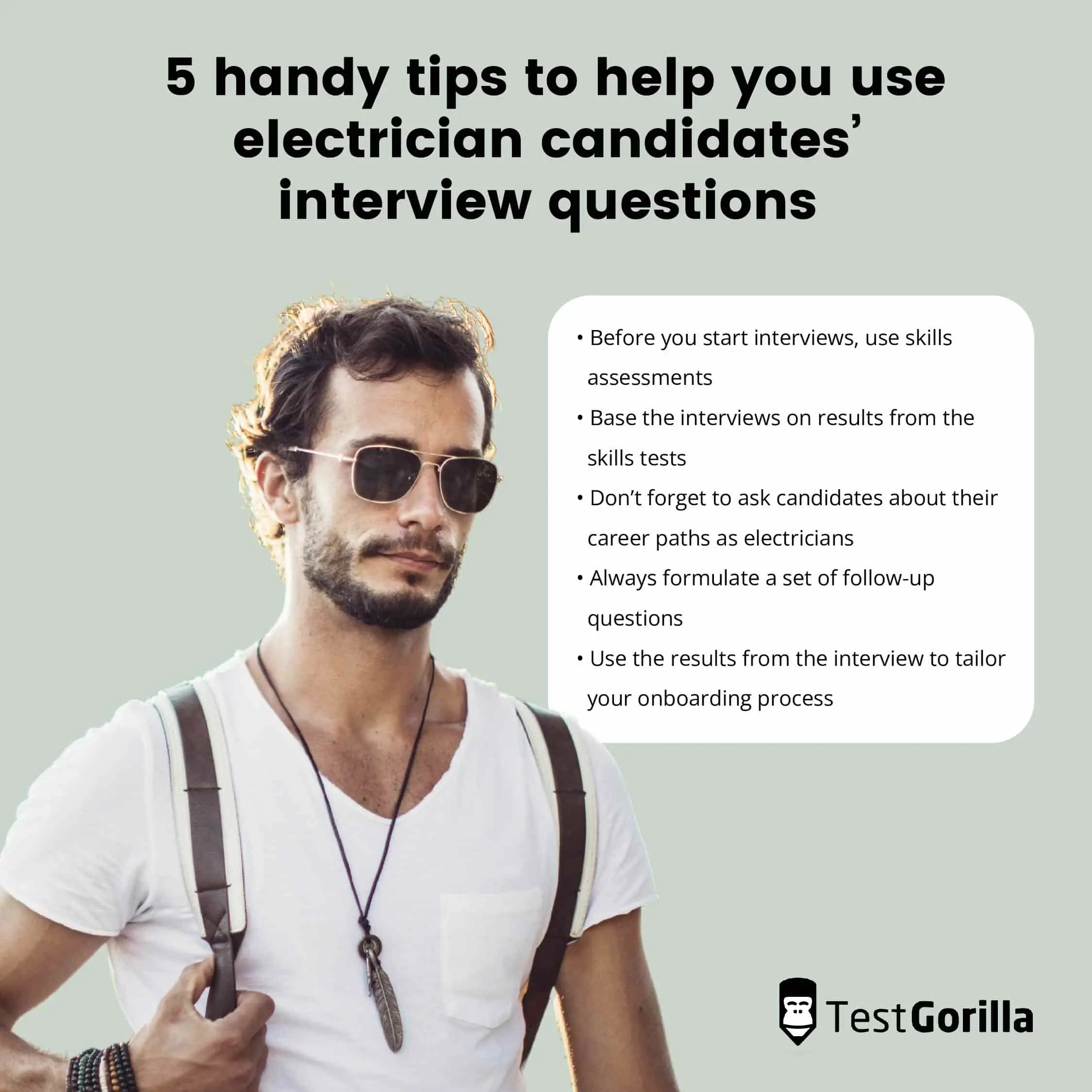 banner image for 5 handy tips to help you use electrician candidates’ interview questions
