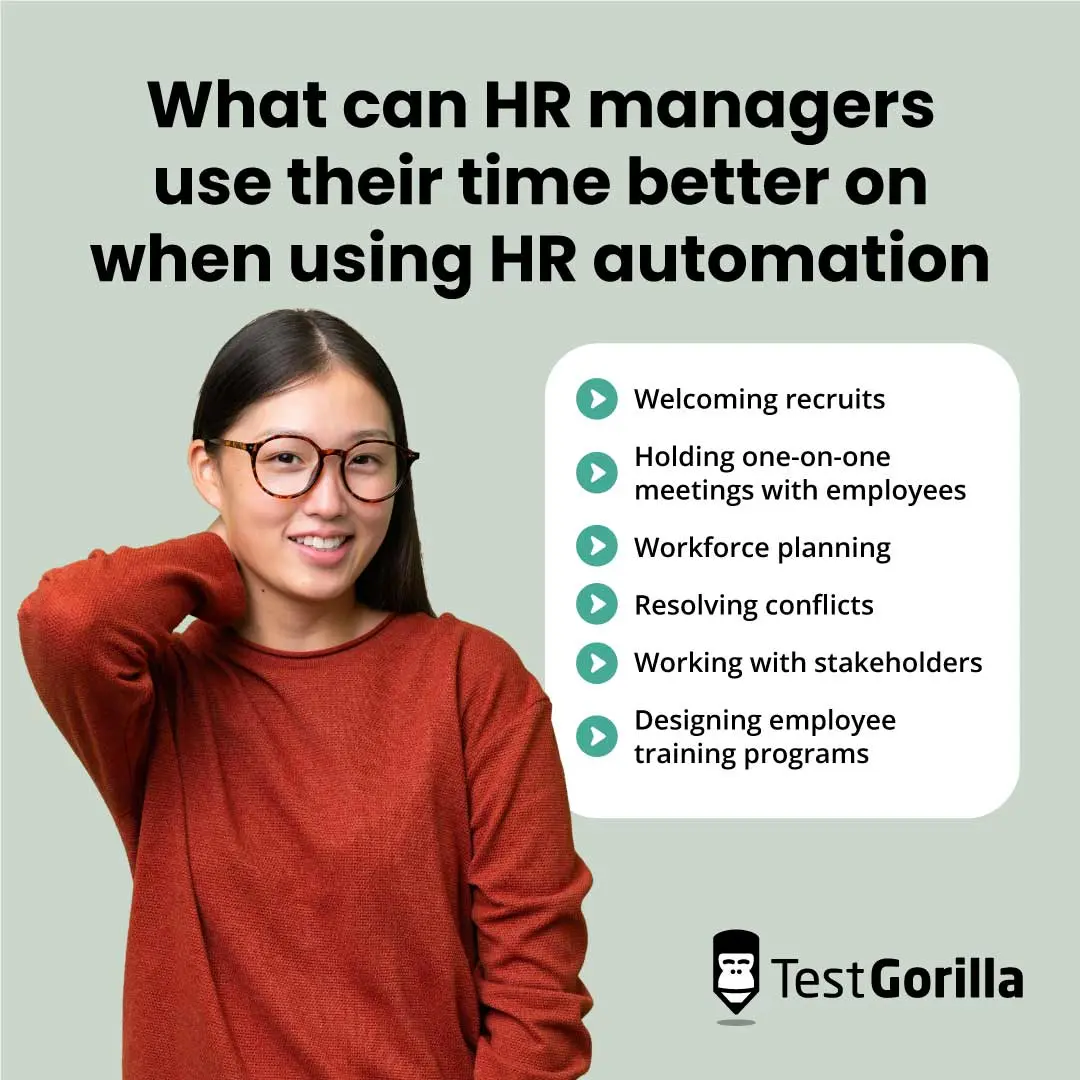 What can HR Managers use their time better on when using HR automation graphic