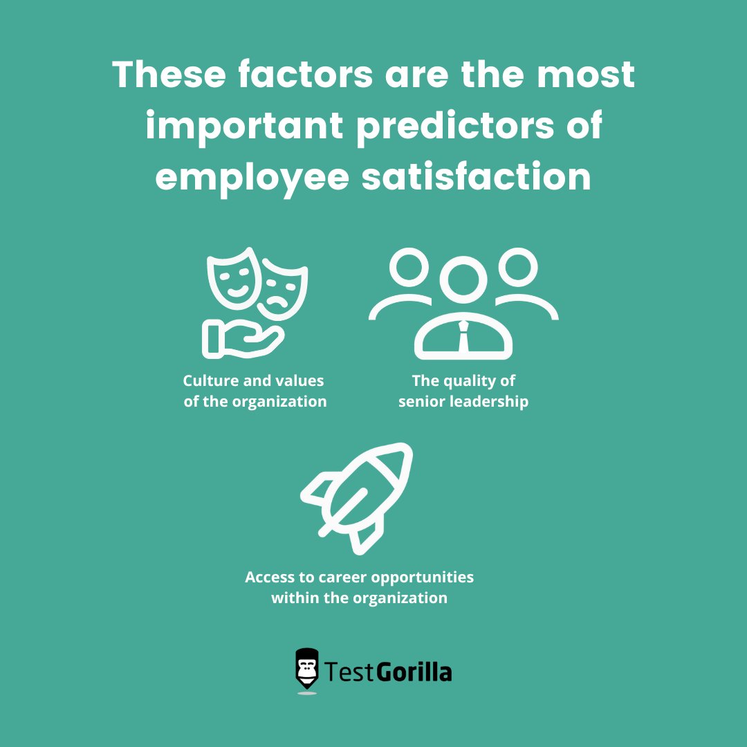 These factors are the most important predictors of employee satisfaction
