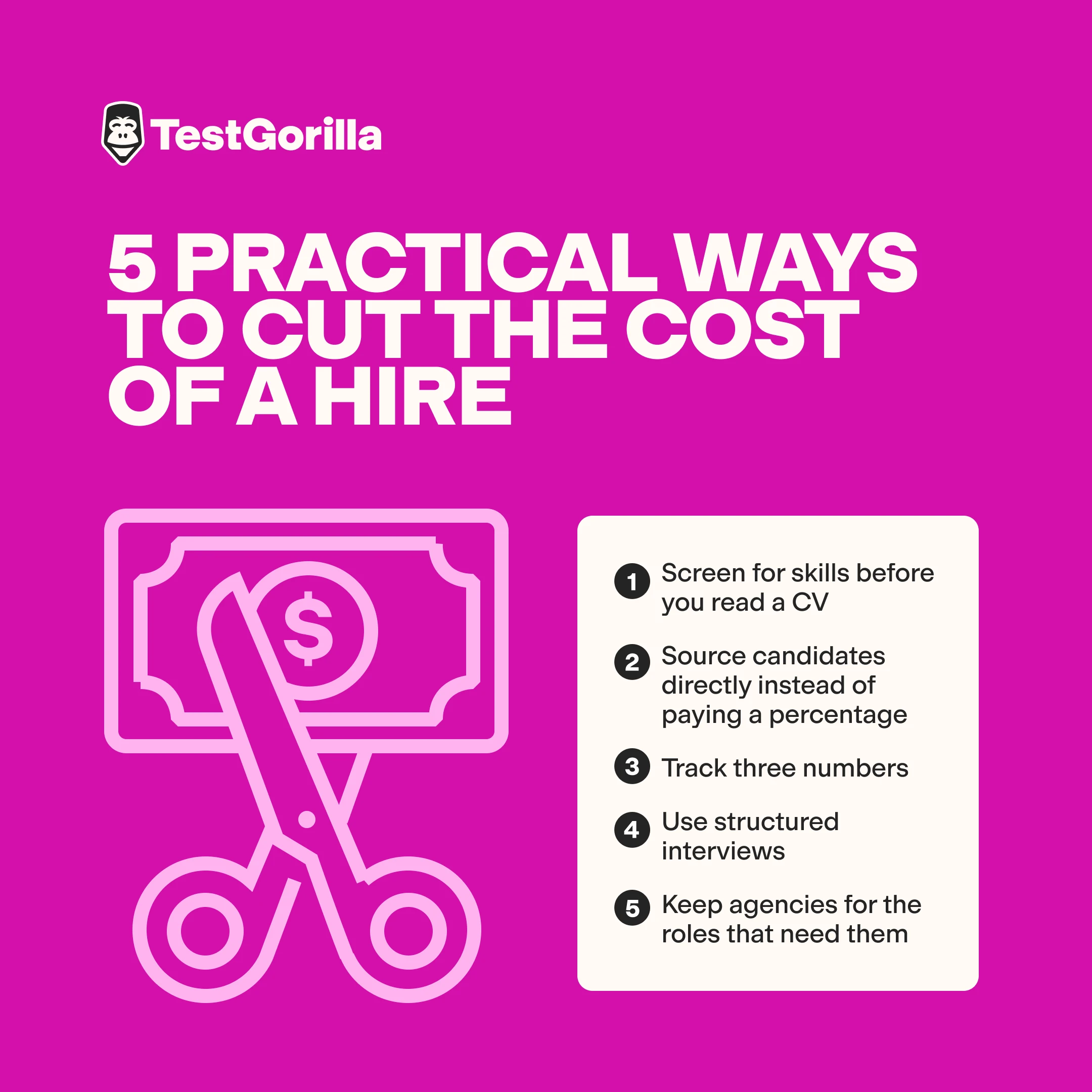 practical ways to cut the cost of a hire graphic