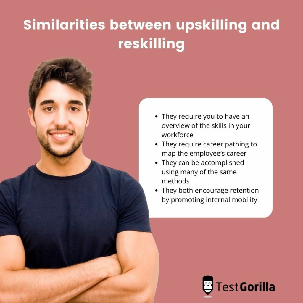 similarities upskilling reskilling