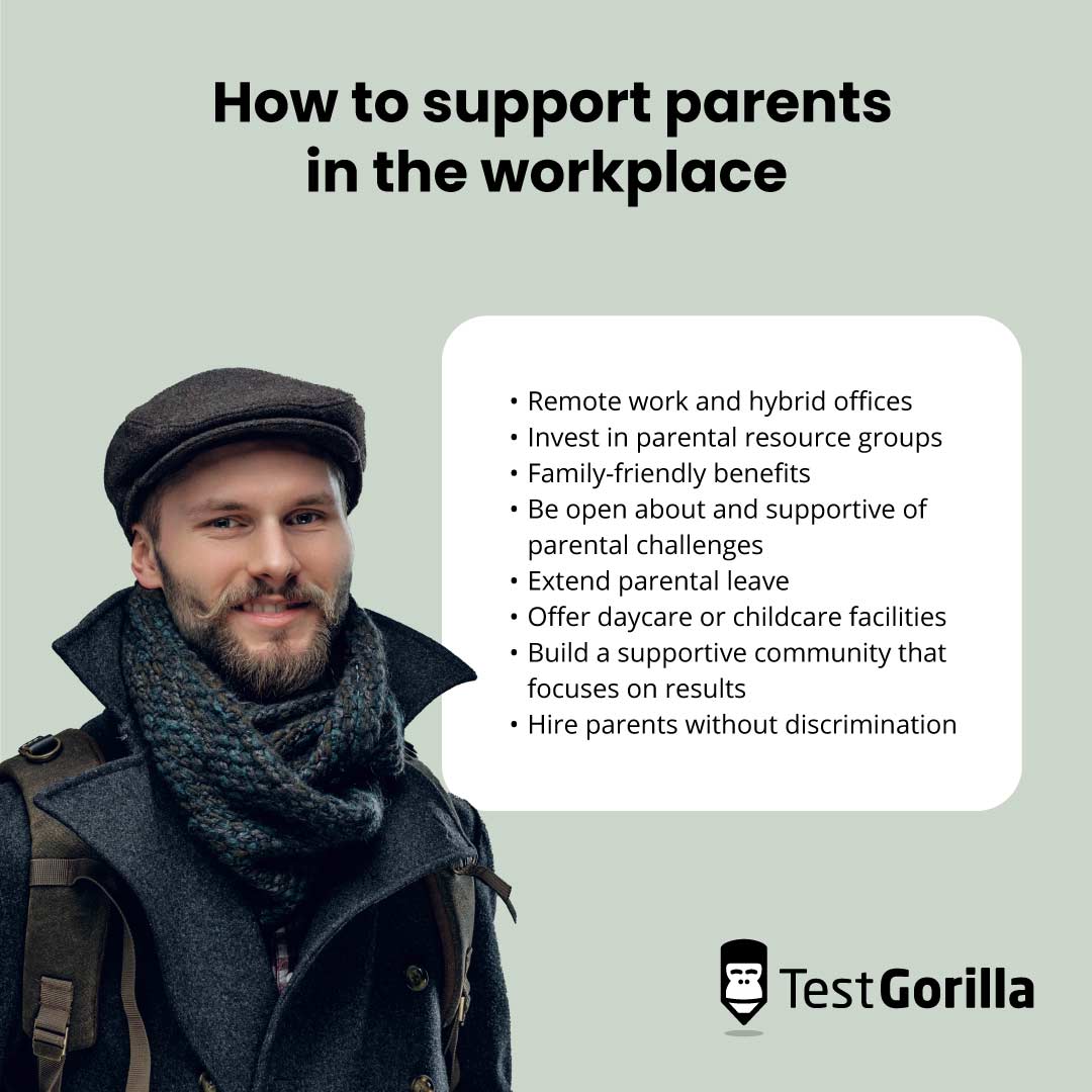 How to support parents in the workplace infographic