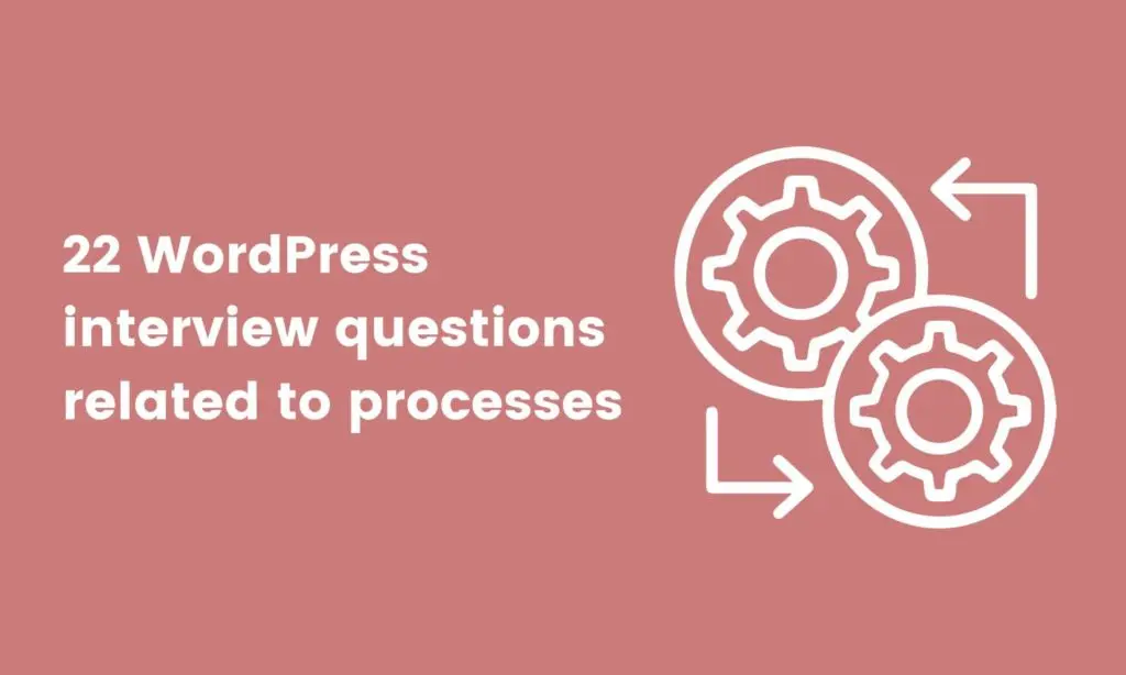 banner image for WordPress interview questions related to processes