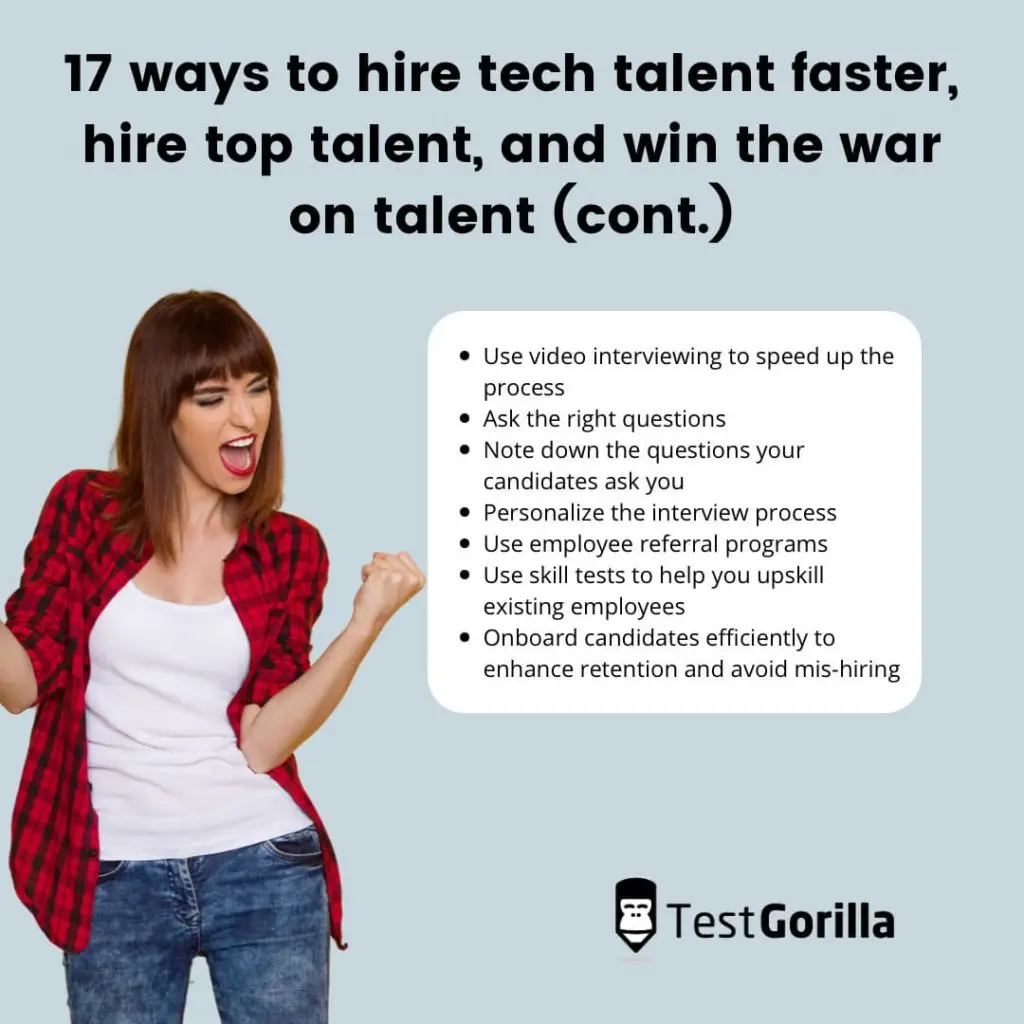 continuation of how to hire tech talent faster and win the war for talent