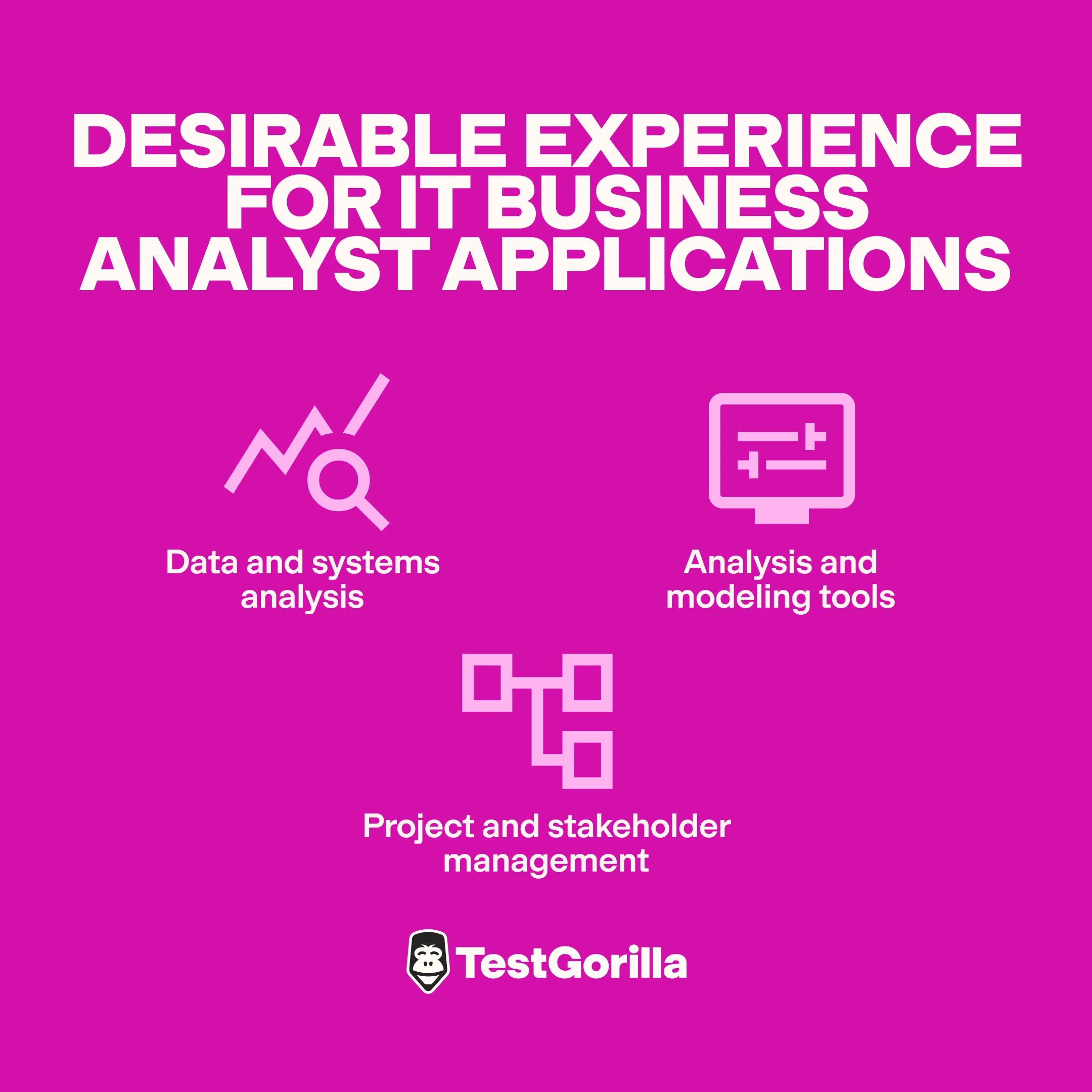 desirable experience for IT business analyst applicants