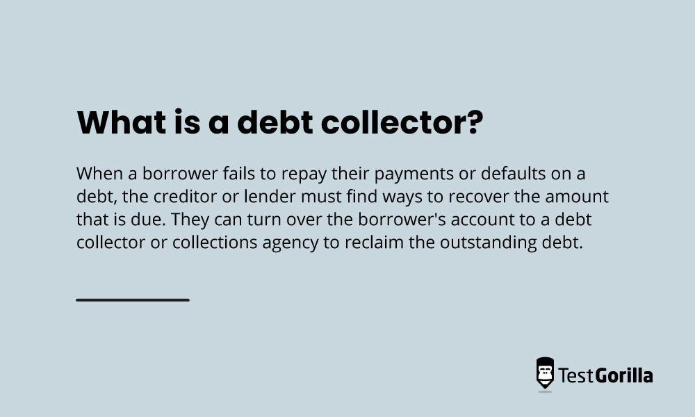 What is a debt collector definition graphic