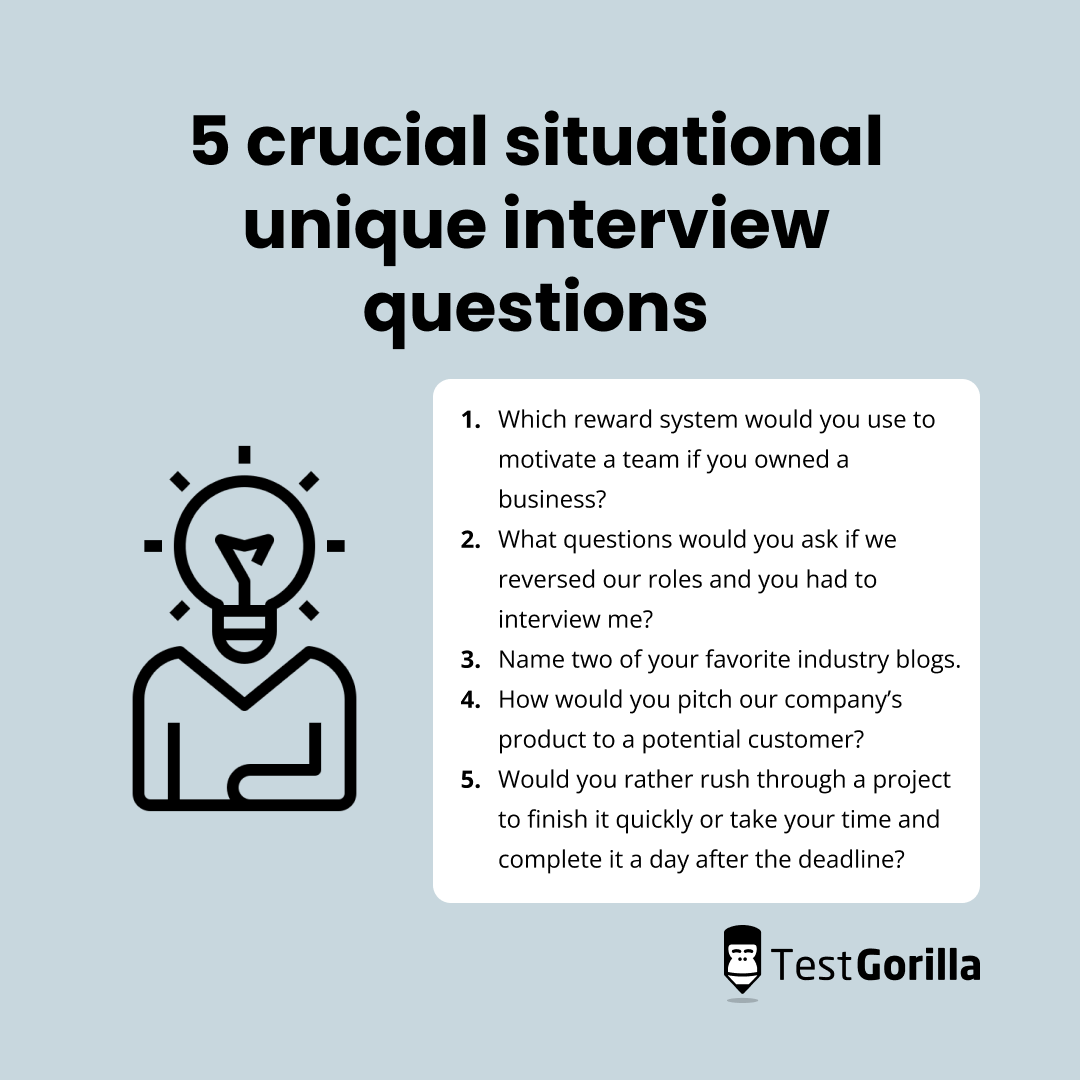 5 unique situational interview questions