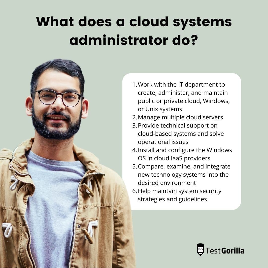 What does a cloud systems administrator do?