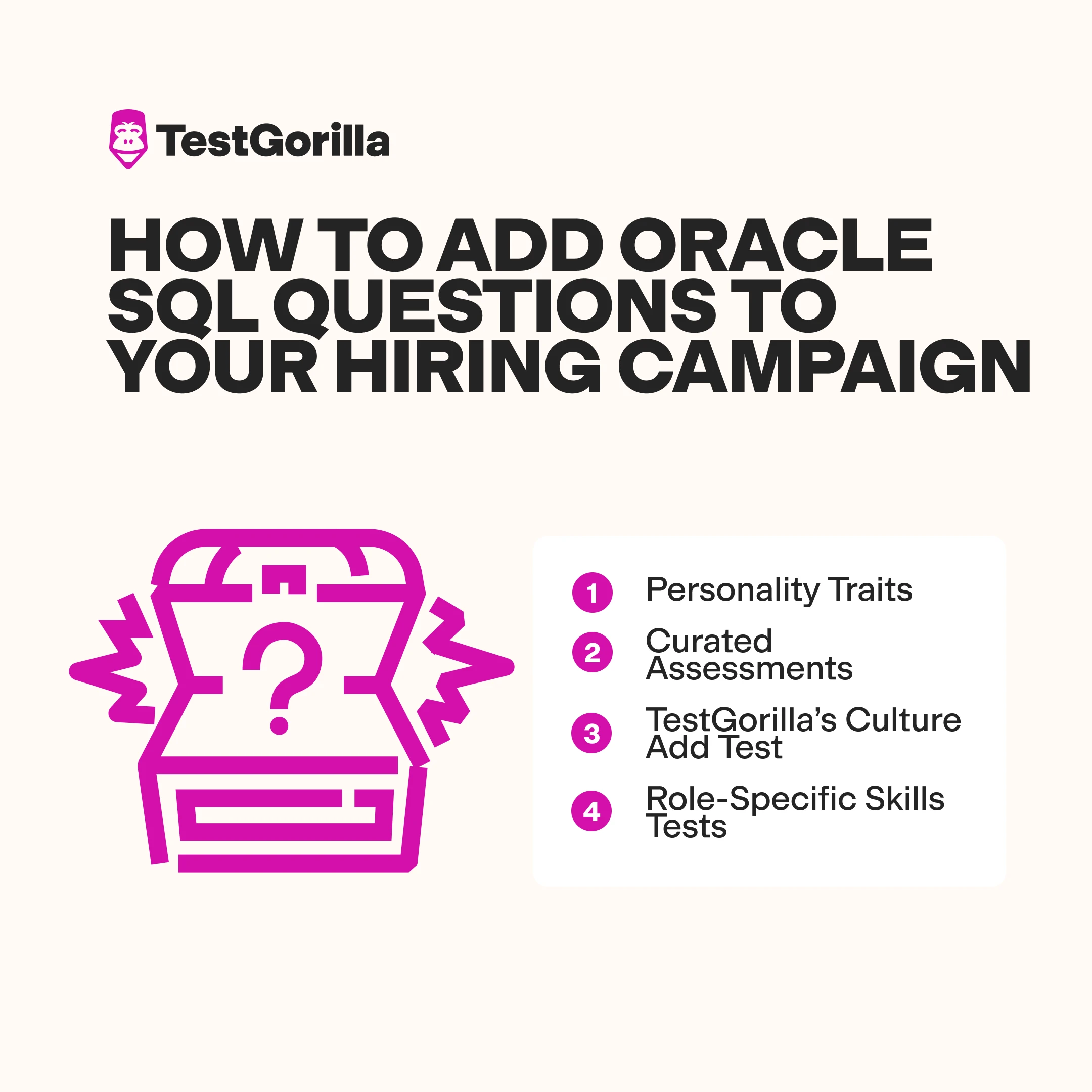 How to add Oracle SQL questions to your hiring campaign graphic
