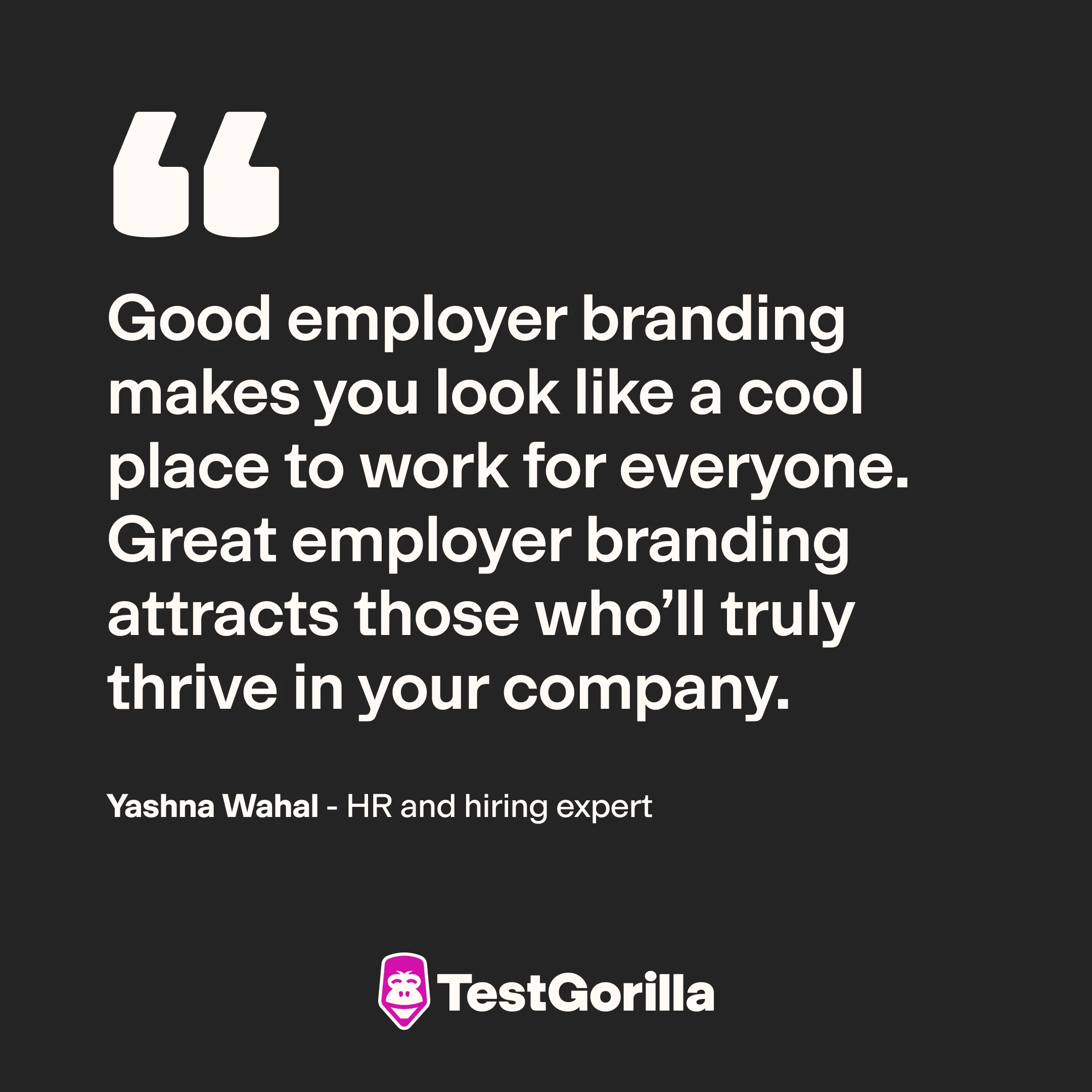 Good vs great employer branding graphic