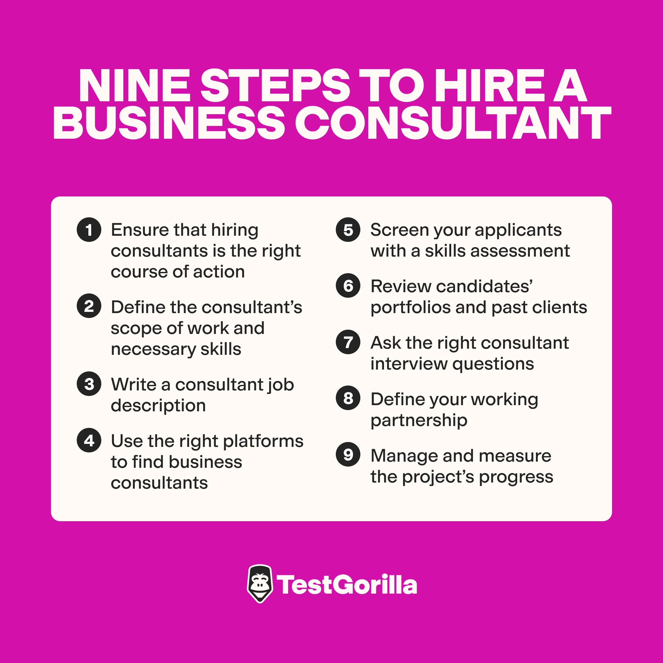 9 steps to hire a business consultant