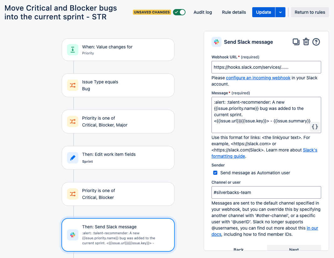 if a bug ticket is not of minor priority, it will go straight into the current sprint screenshot
