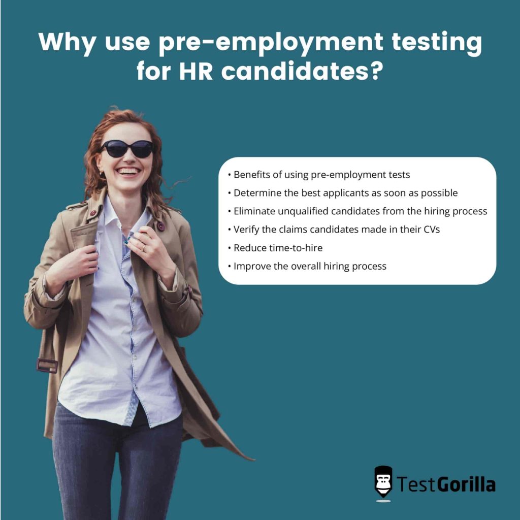 why use pre-employment testing for HR candidates