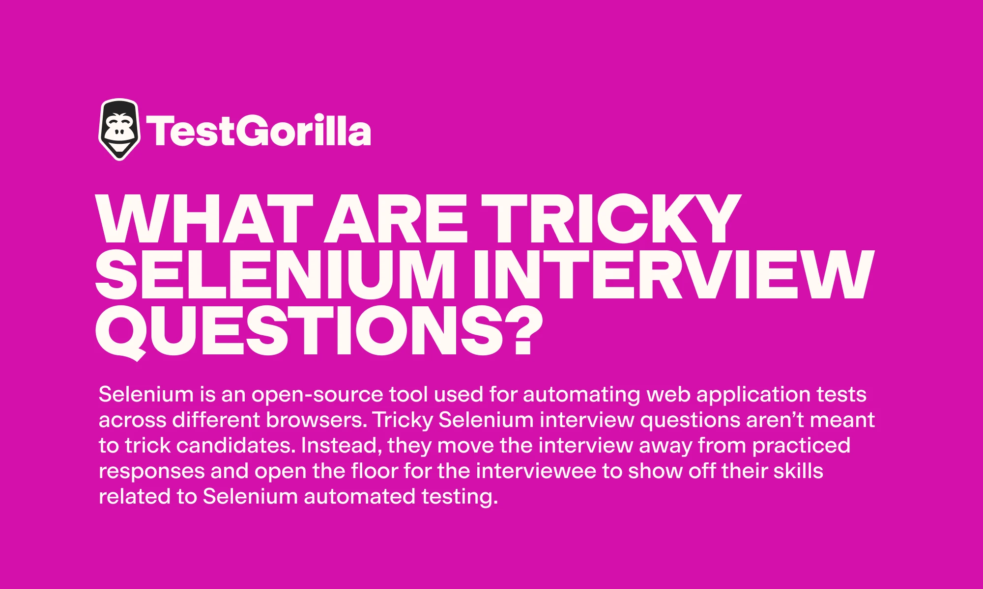 What are tricky Selenium interview questions graphic