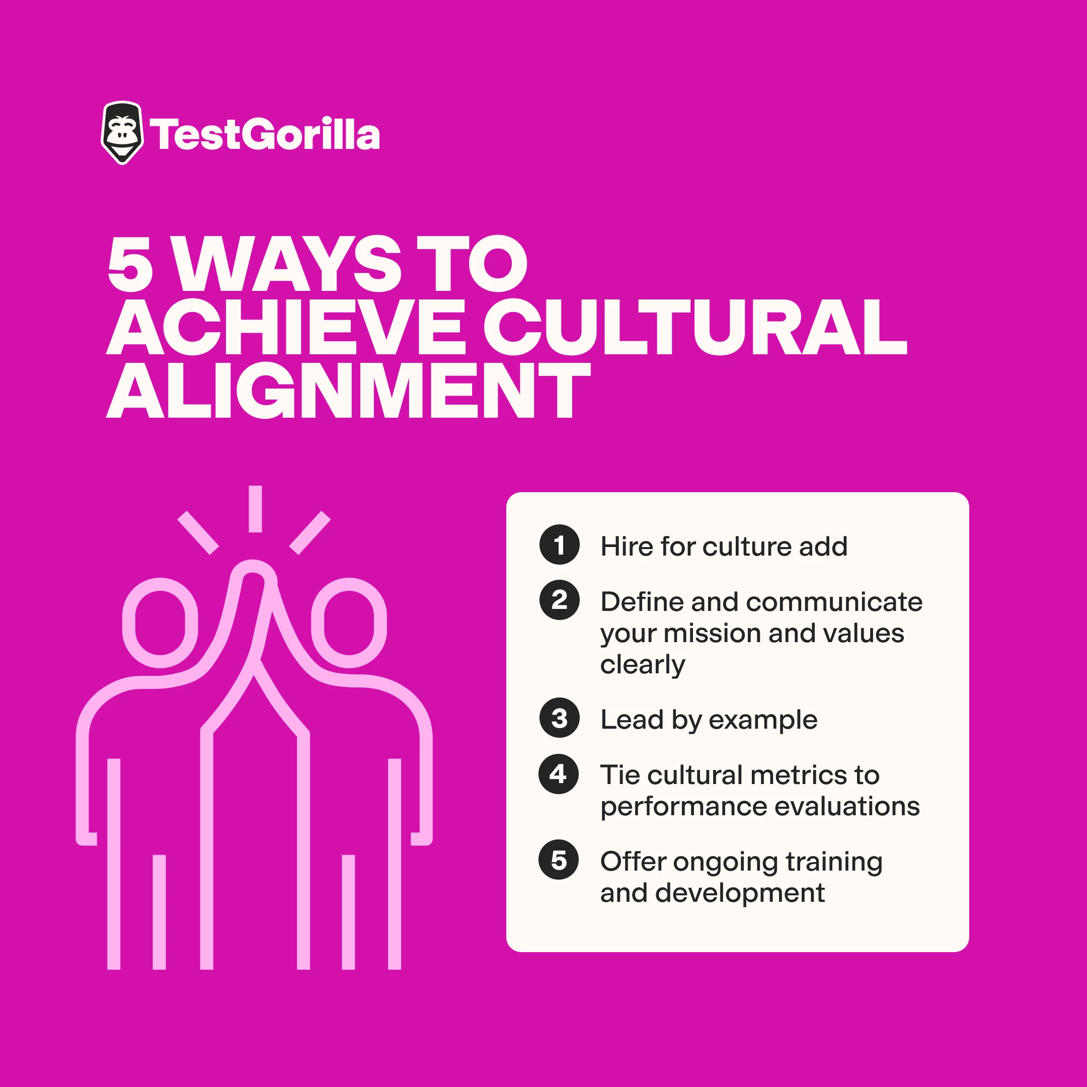 5 ways to achieve cultural alignment graphic